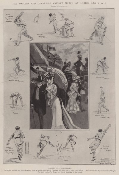 La Partita di Cricket tra Oxford e Cambridge a Lord